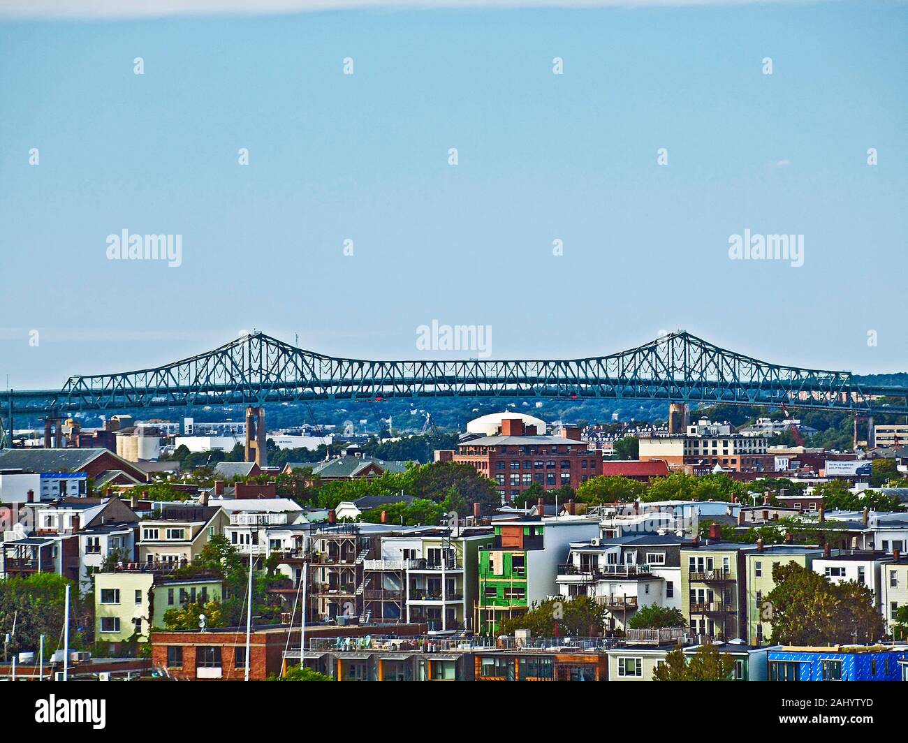 The Tobin Bridge, Maurice J. Tobin Memorial Bridge, over the Mystic