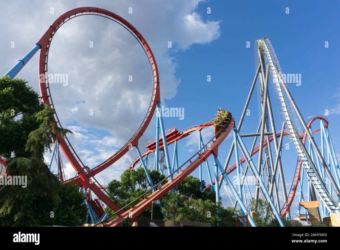 PORT AVENTURA, SALOU SPAIN ON JUNE 2019Port Aventura is an amusement