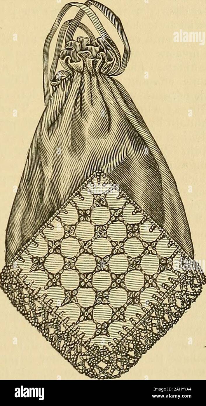 The ladies' guide to needle work, embroidery, etc : being a complete guide  to all kinds of ladies' fancy work . Fig. 47. Fig 48. CHAPTER VI. LACE  WORK. Lace, as we