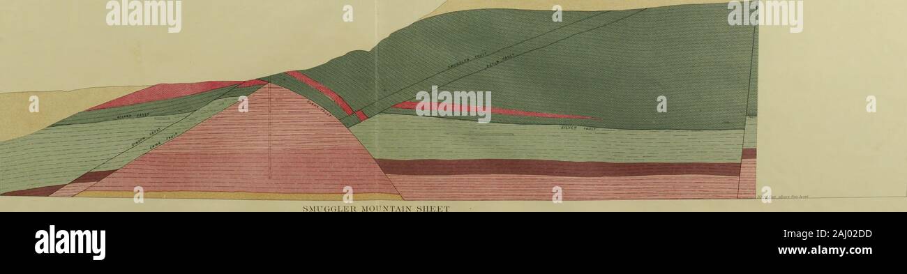 Atlas to accompany monograph XXXI on the geology of the Aspen District, Colorado . ASlKN MOlNTAIN SIIKKT. Stock Photo