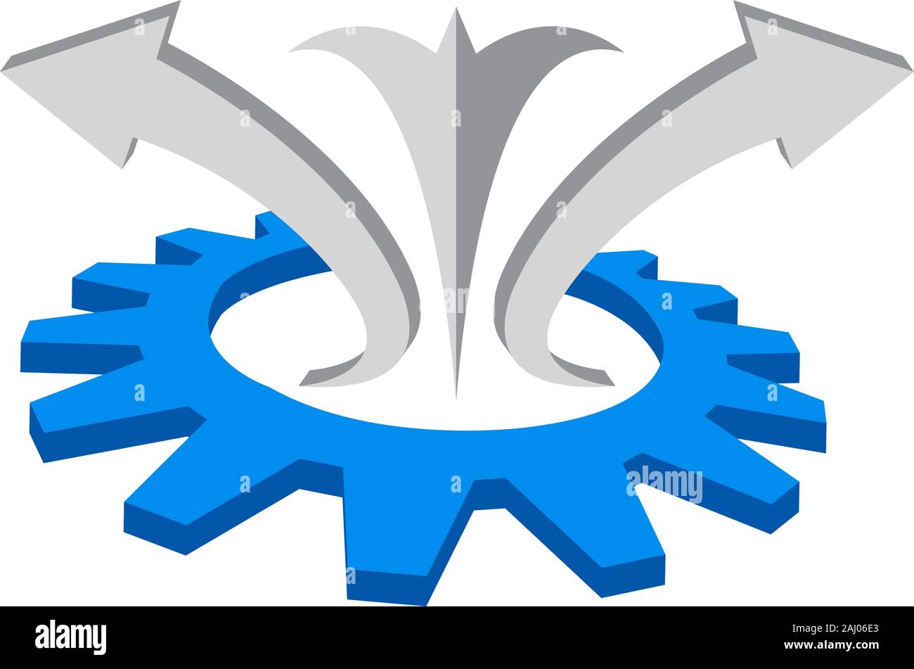 3d gear logo Stock Photo