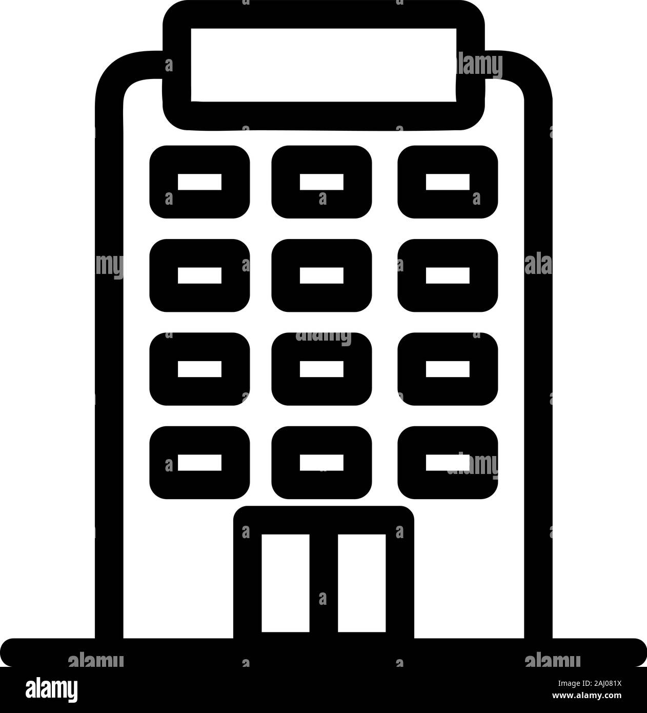 Building casino icon vector. Isolated contour symbol illustration Stock Vector