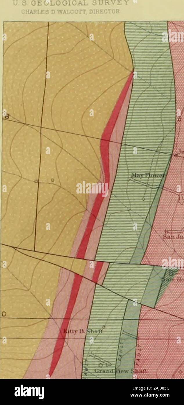 Atlas to accompany monograph XXXI on the geology of the Aspen District, Colorado . Stock Photo