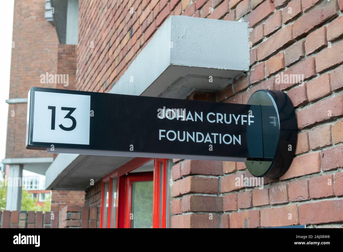 Sign Number 13 Johan Cruyff Foundation At The Olympic Stadium Amsterdam The Netherlands 2019 Stock Photo