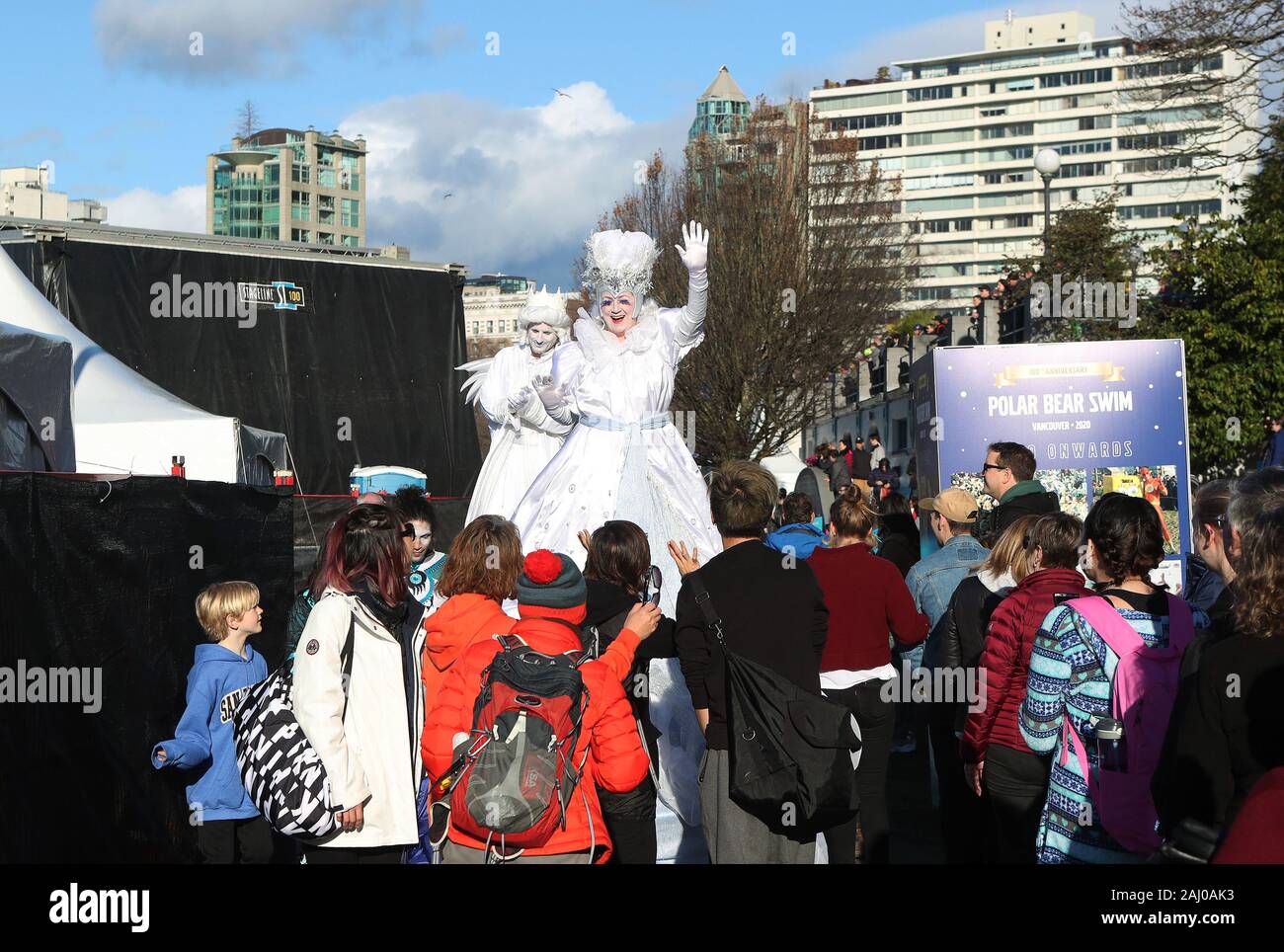 Vancouver Canada 1st Jan 2020 Entertainers Welcome People