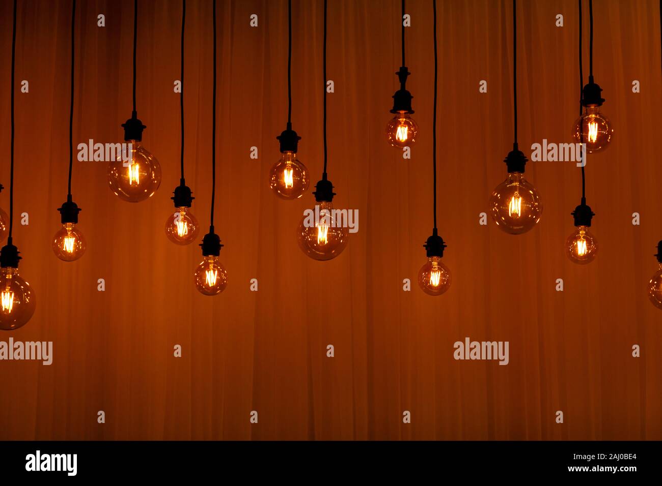 Vintage lights bulb retro style. background for screensaver Stock Photo