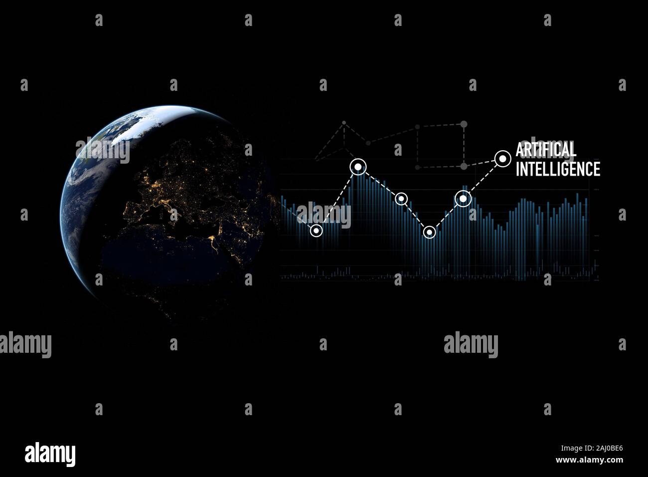 Artificial inteliigence AI concept illustration Stock Photo