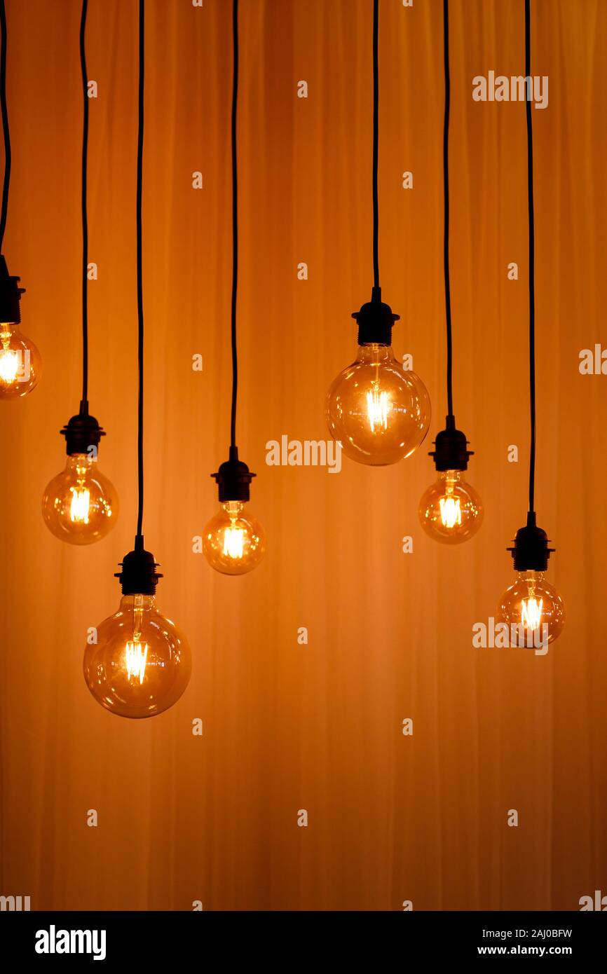 Vintage lights bulb retro style. background for screensaver Stock Photo -  Alamy