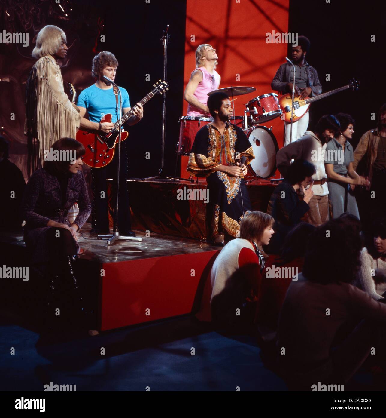 4-3-2-1 Hot and Sweet, Musiksendung, Deutschland 1970, Gaststar: britische Band The Equals Stock Photo