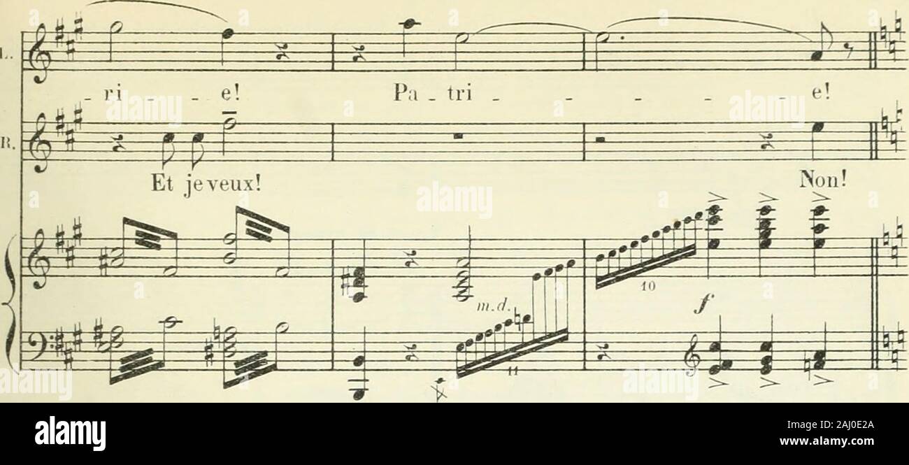 La carmélite; comédie musicale en quatre actes et cinq tableaux Poëme de Catulle Mendès . ff I c 22= ^ ^ 1 - n -   e ! Ma - ri h-1* m ^ Viens! Viens! E i5 ^Jr ^ W ^ ^ i fc* ?ç= / ^a u ^» I,. ip li. «^ ^ p ^^ £ Prai n leii . n .     e ! Ma. ^ V U^ ^ «» &gt;f U y il. s «r P £ Viens!. i fcMi ^ Viens! Jortlon . ne! 1 te^ zriz m ^ igi r.^ u ^ ^ iS- — # ié. ^ s i(.&lt;i 247 k |{. $ -et r. I. ^ Hé.las! Me voi.ci ^ , JJr- l|p I^^EEE^ I.- li. Je ta   do - re et pri   e! I t Hwz i^ % i % jf =* ?s^^ «? Il liIlll.lilK!. ^ Stock Photo