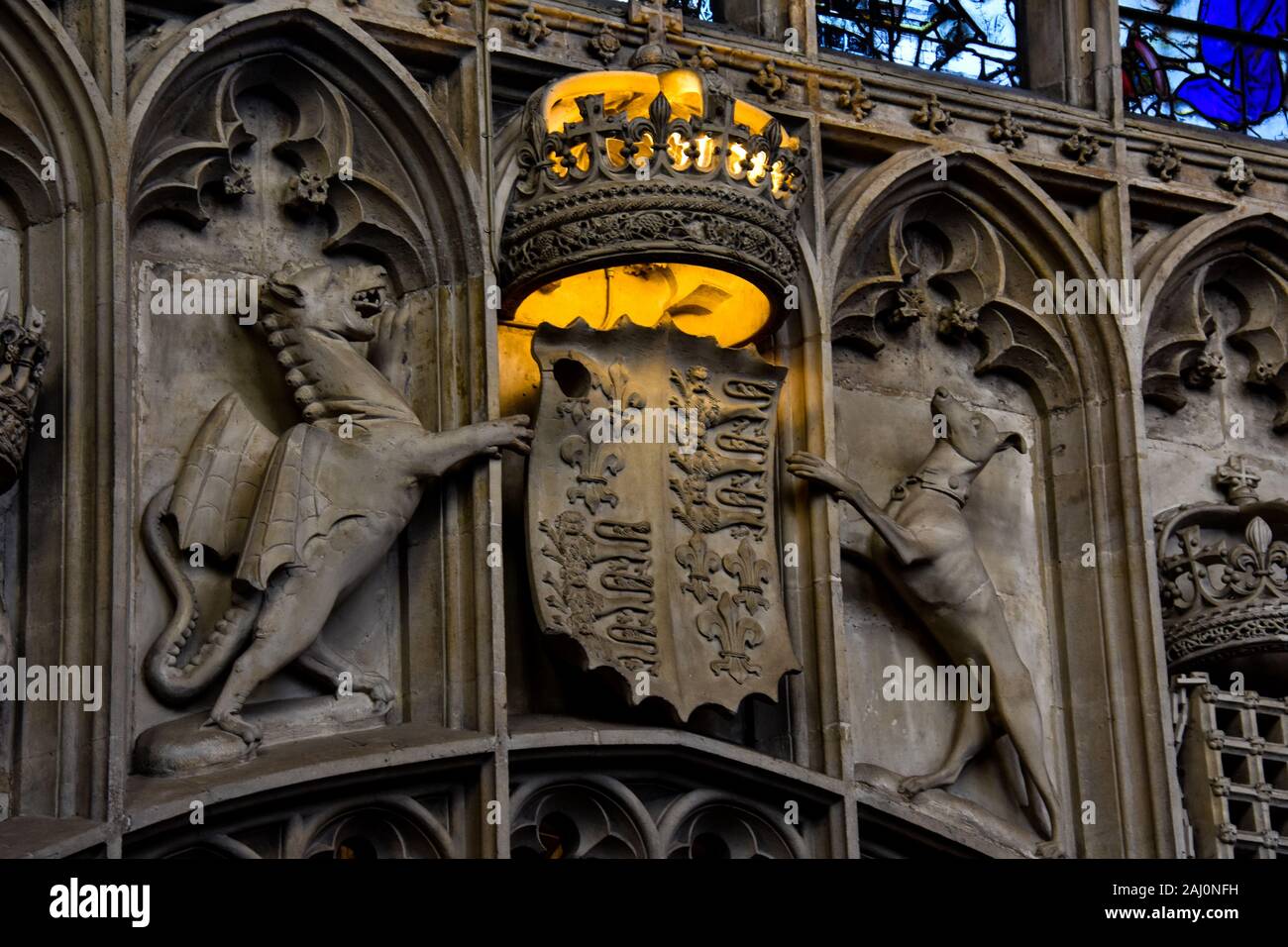 Kings College Chapel Exterior Details Stock Photo