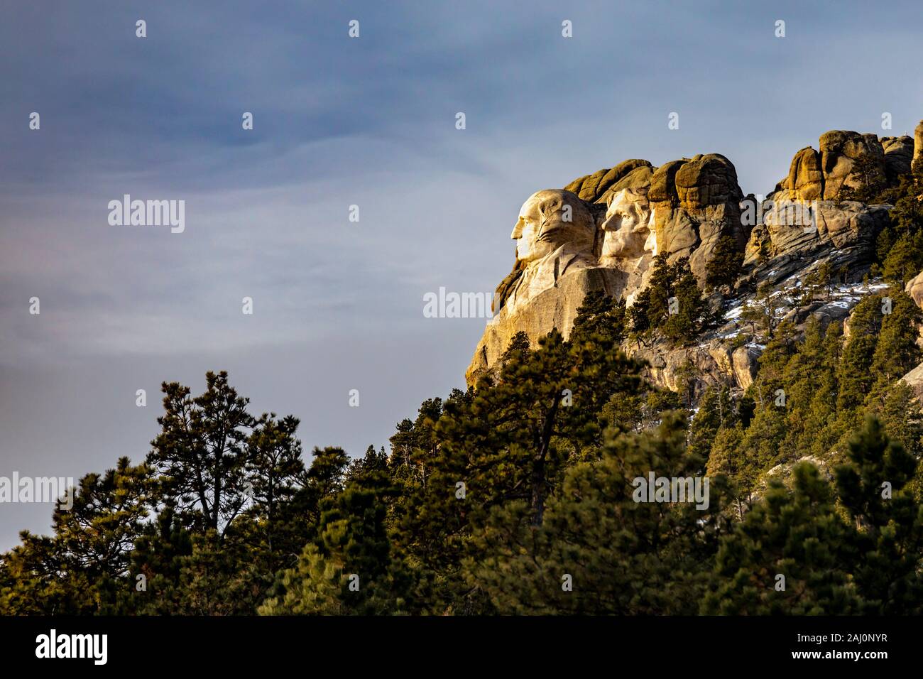 Keystone, South Dakota - Mount Rushmore National Memorial. Stock Photo