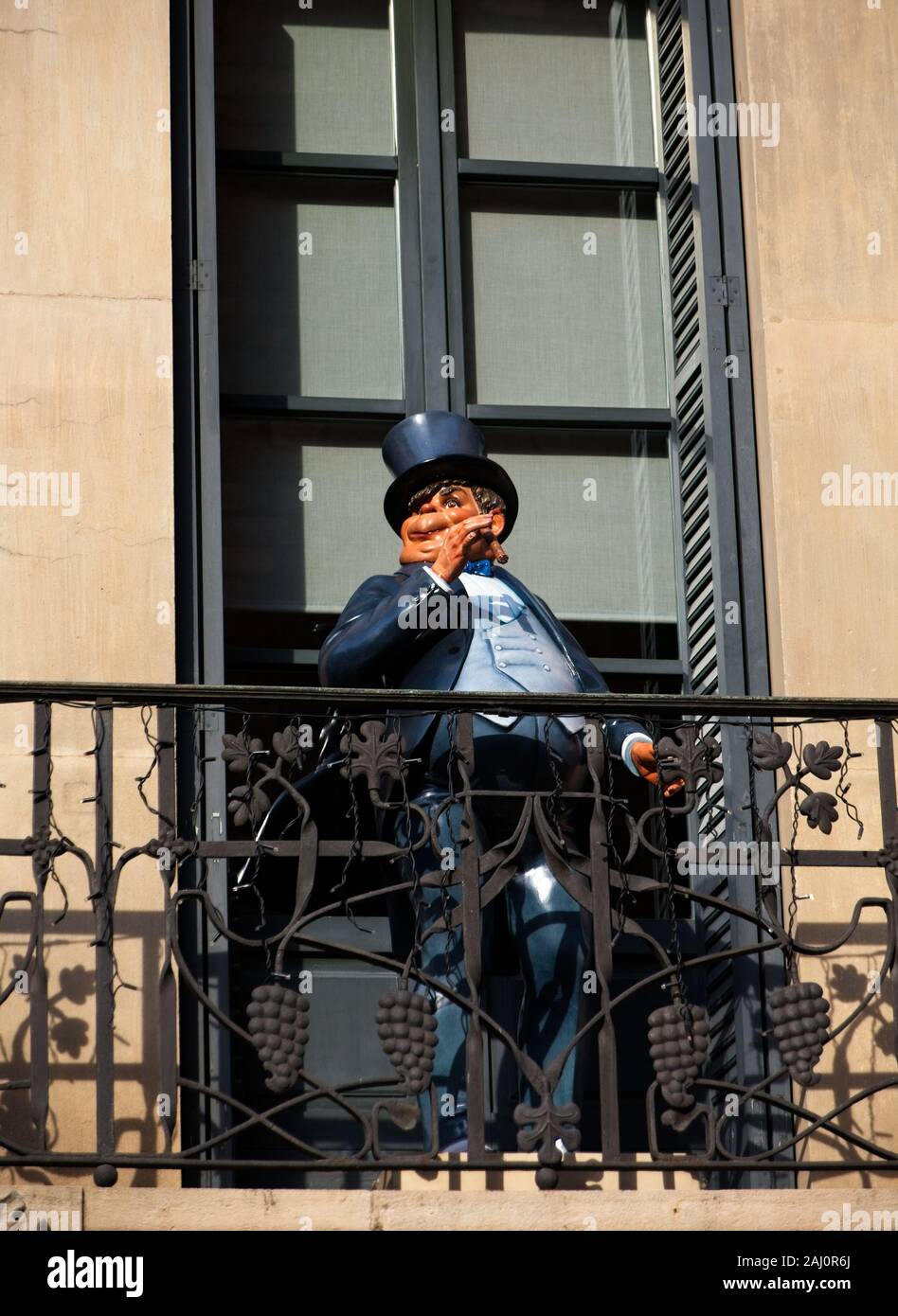 Cigar Smoking Statue Stock Photo