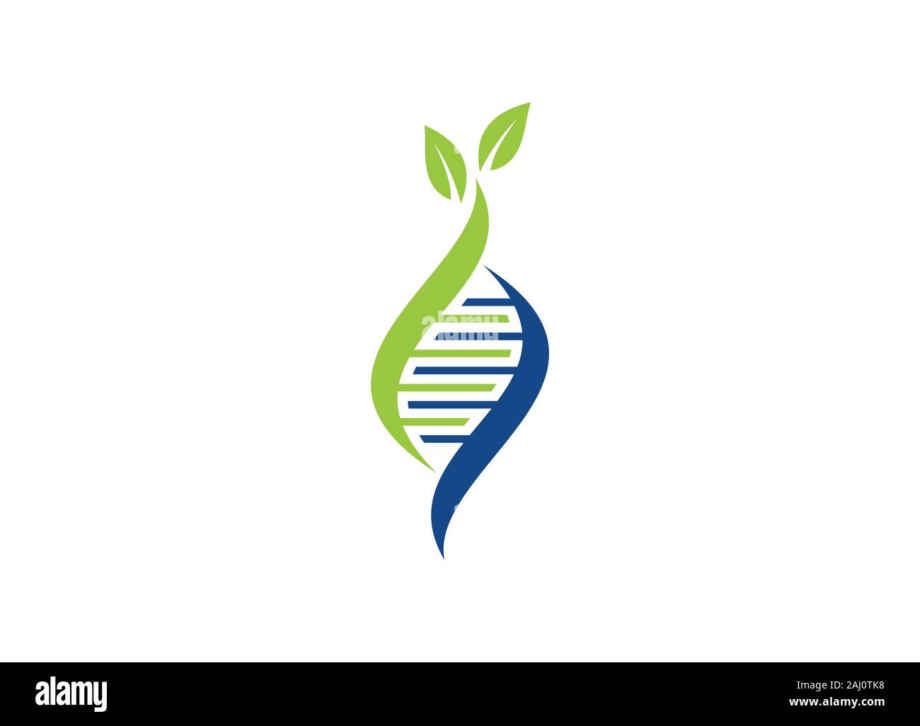 DNA vector logo design template. Genetics Vector Design Stock Vector