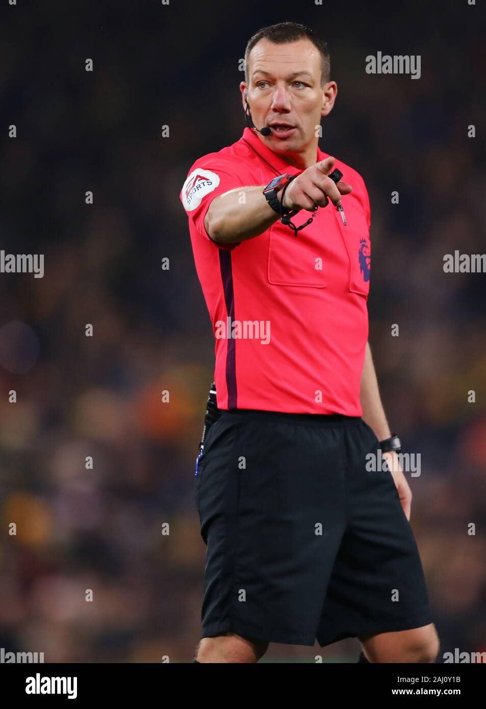 Referee, Kevin Friend - Norwich City v Tottenham Hotspur, Premier League, Carrow Road, Norwich, UK - 28th December 2019  Editorial Use Only - DataCo restrictions apply Stock Photo