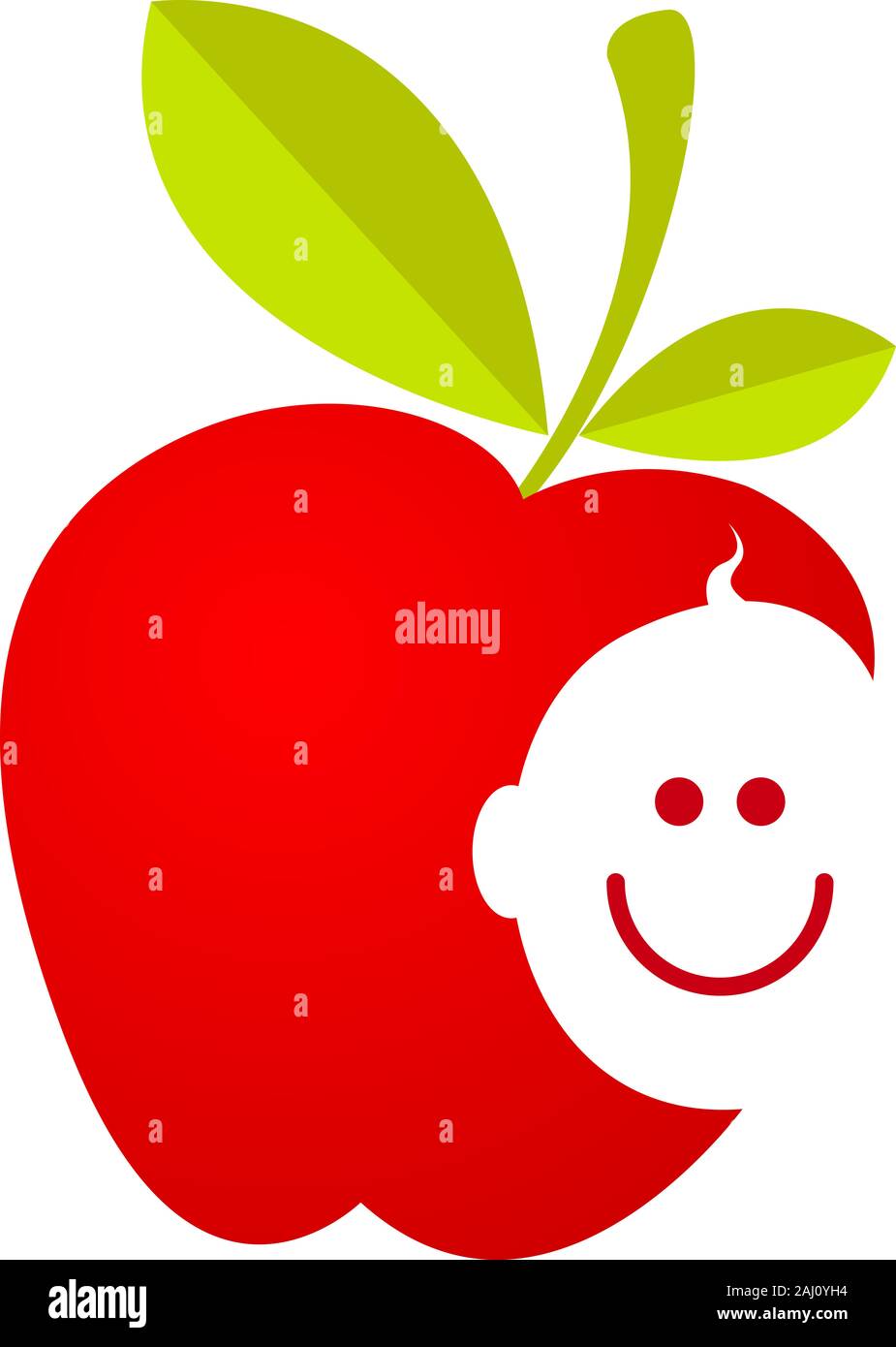 apple with baby smiling face Stock Photo Alamy