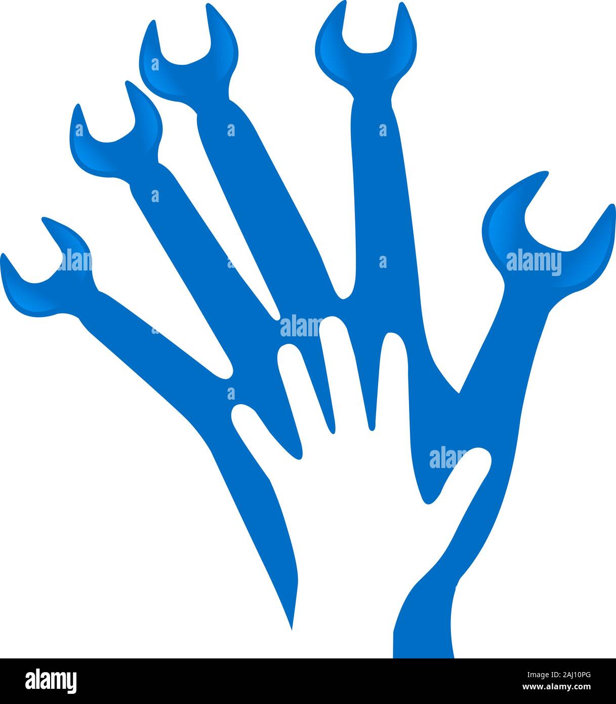 hand tool logo Stock Photo Alamy