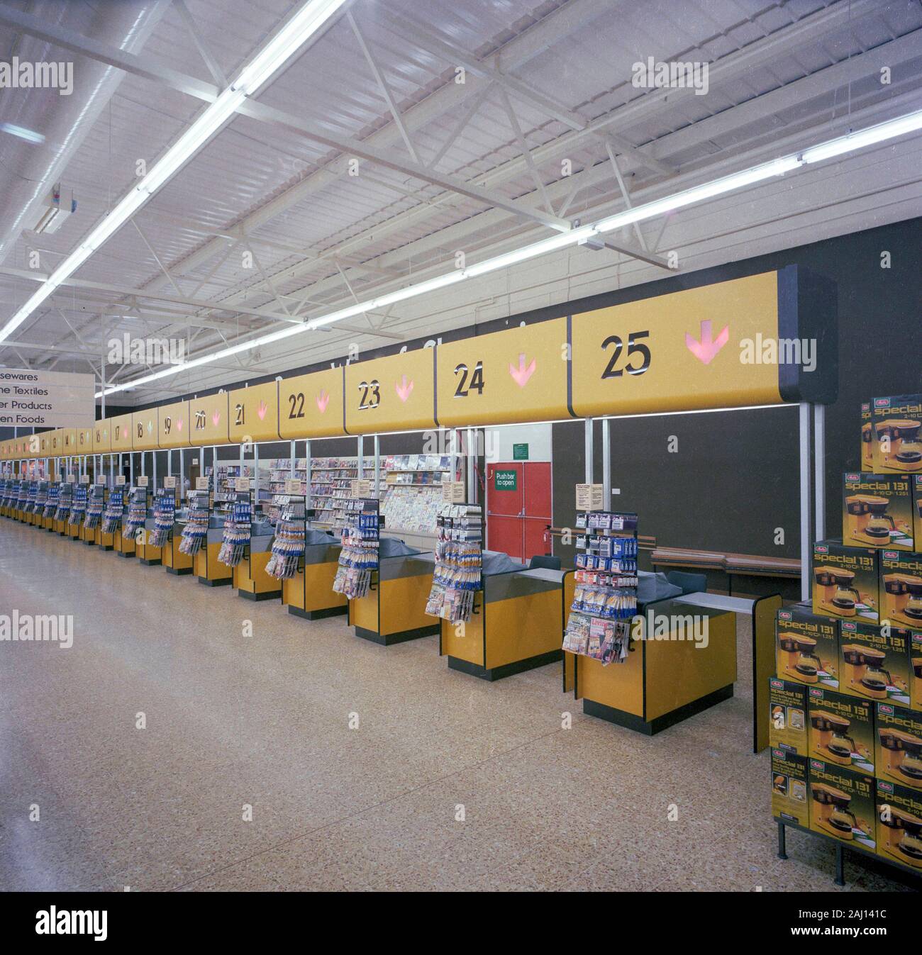 Newly completed Asda store, in 1982 at Halifax, west Yorkshire
