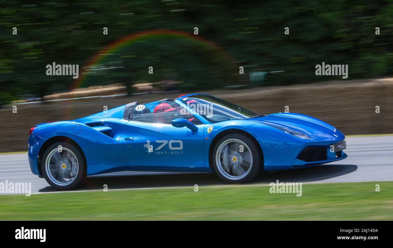 Ferrari 488 Spider Convertible at the Goodwood Festival of Speed Stock Photo