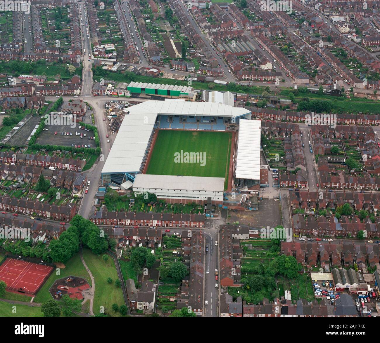 An aerial view of Coventry City's Highfield Road football ground in