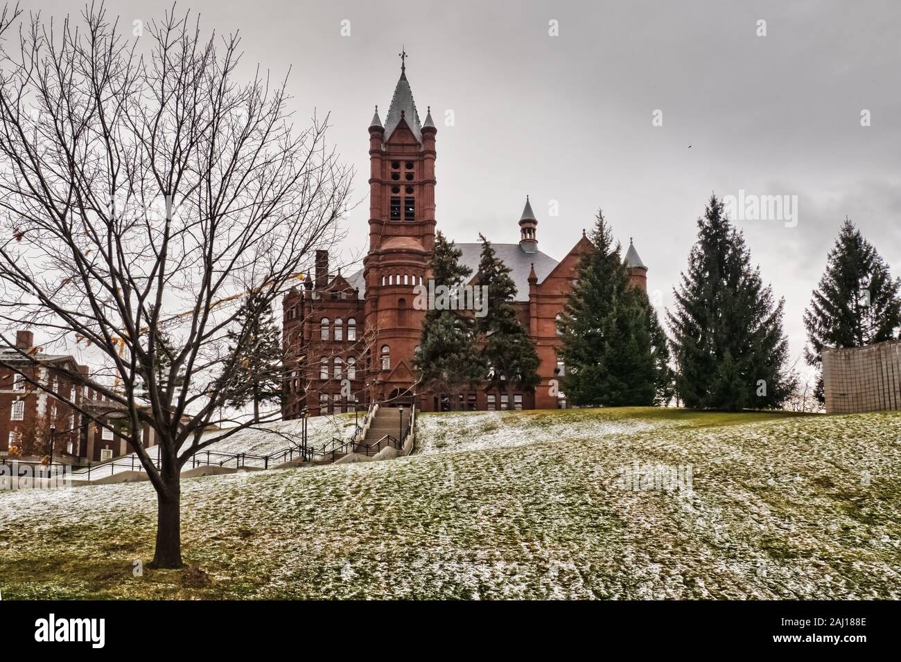 Syracuse, New York, USA. January 1, 2020. Crouse College on the