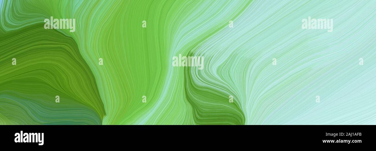 Horizontal Banner Background With Moderate Green Powder Blue And