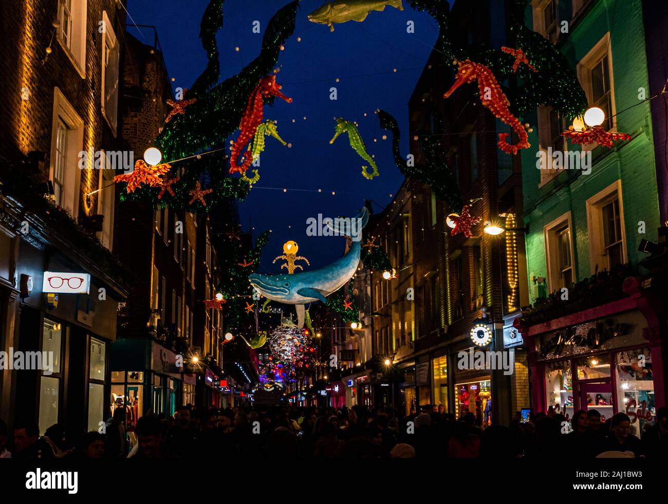 carnaby street christmas 2020 Ocean Conservation Charity Project 0 Carnaby Street Christmas Lights Night Views Lights London New Years Eve 2020 Stock Photo Alamy carnaby street christmas 2020