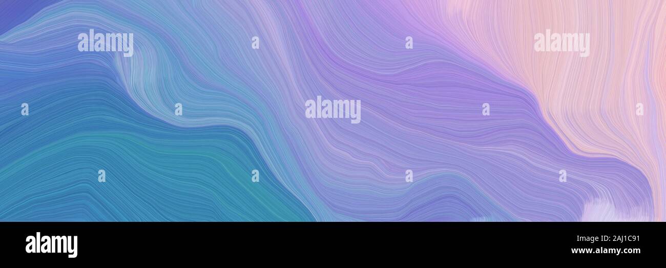 Horizontal Banner Background With Light Pastel Purple Steel Blue