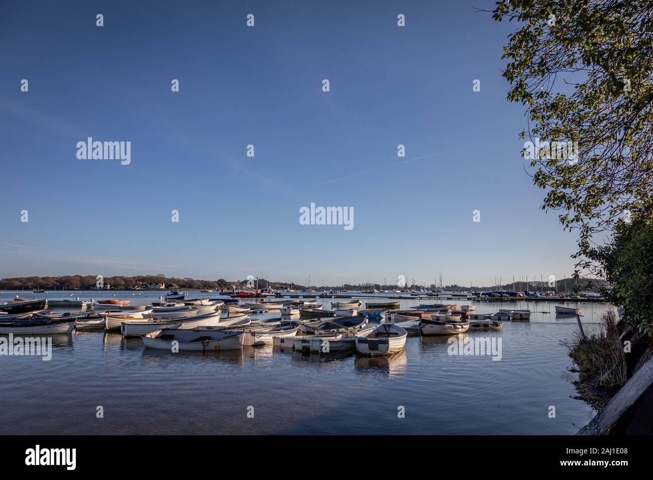 Boats, Itchenor, Chichester Harbour, West Sussex, December 25th 2019 Stock Photo