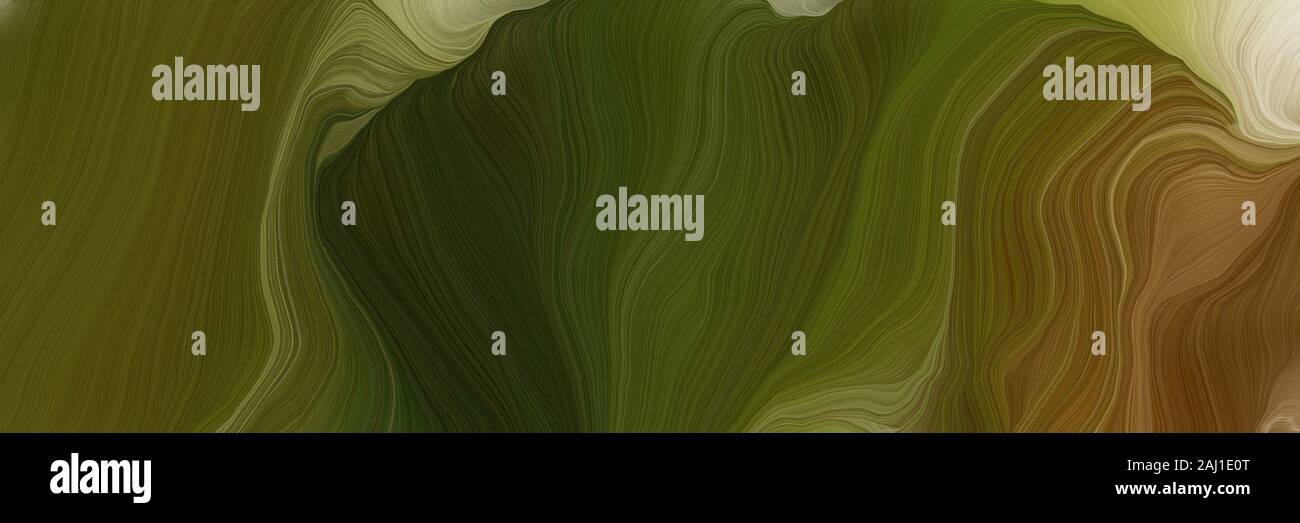 Horizontal Banner Background With Dark Olive Green Tan And Pastel