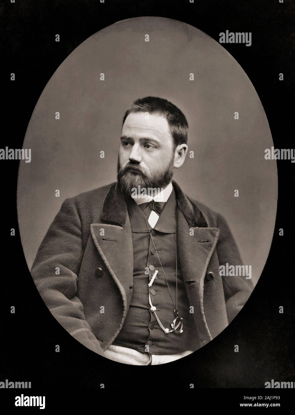 Émile Édouard Charles Antoine Zola, 1840 – 1902. French novelist, playwright and journalist. After a contemporary print. Stock Photo