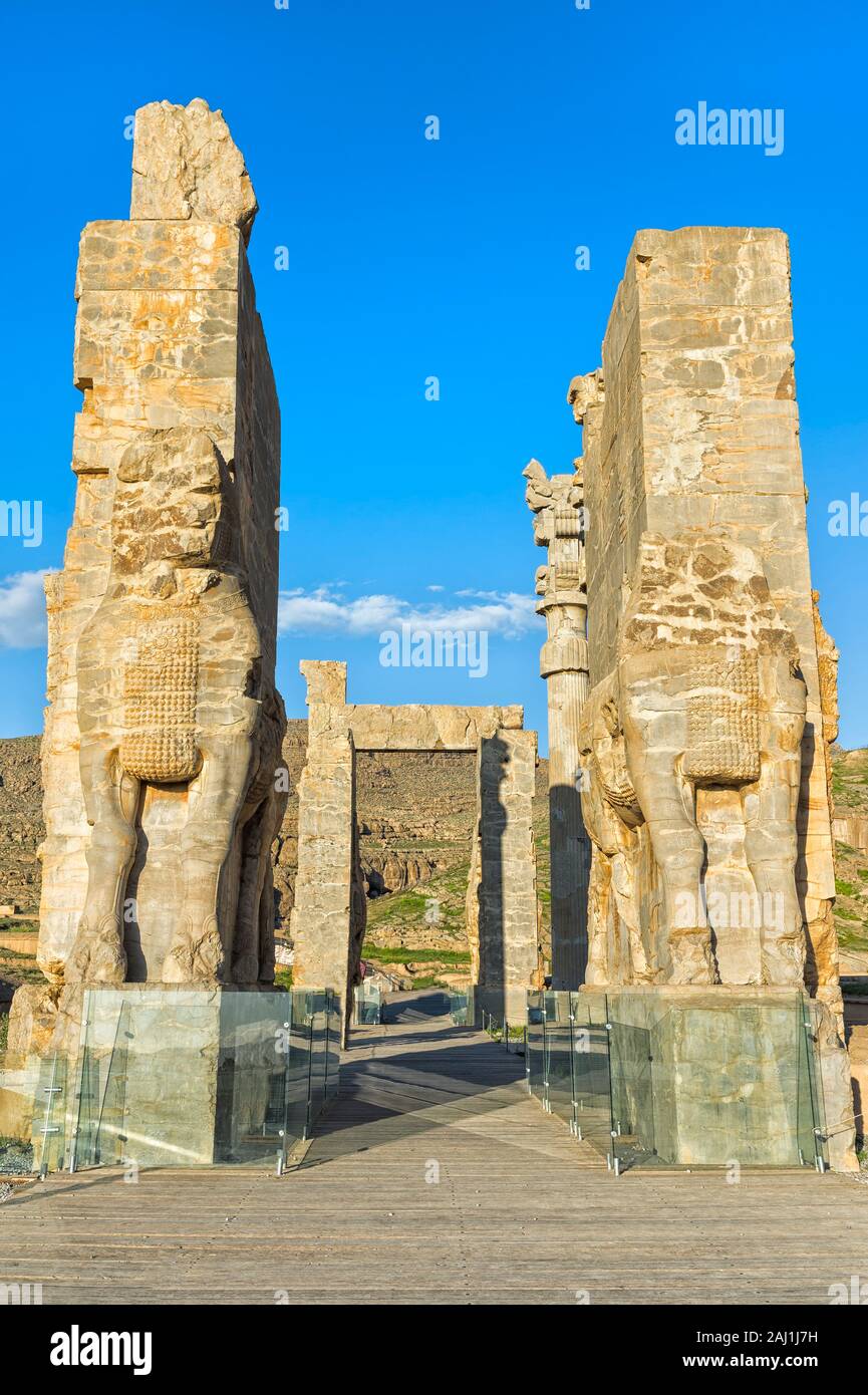 Persepolis, Gate of All-Lands, Fars Province, Islamic Republic of Iran Stock Photo