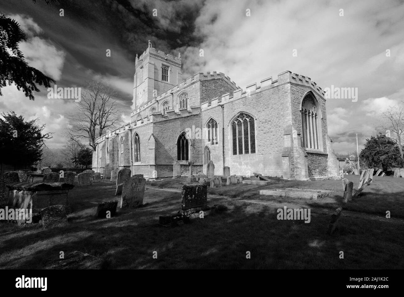 St Nicholas church, Glatton village, Cambridgeshire, England UK Stock Photo