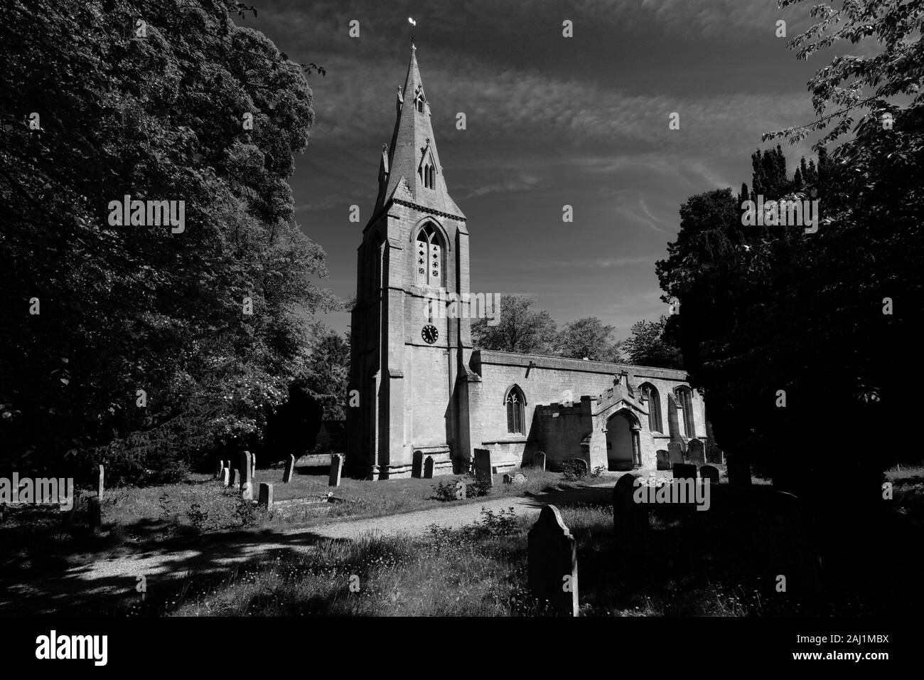 St Marys church, Bainton village, Cambridgeshire, England UK Stock Photo