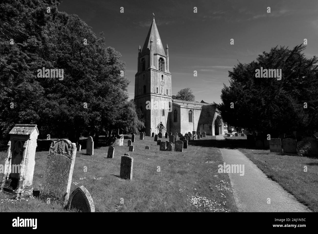 St Johns church, Barnack village, Cambridgeshire, England UK Stock Photo