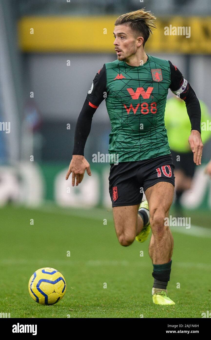 1st January 2020 Turf Moor Burnley England Premier League Burnley V Aston Villa Jack Grealish 10 Of Aston Villa In Action During The Game Credit Richard Long News Images Stock Photo Alamy