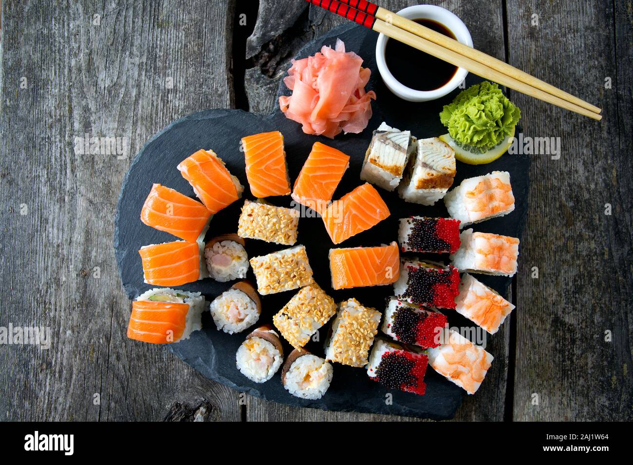 big sushi set Stock Photo - Alamy