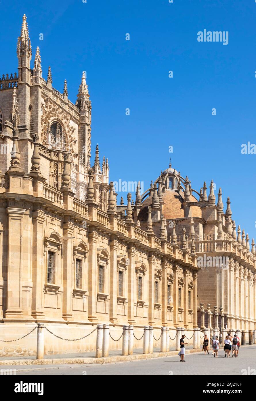 Seville Cathedral of Saint Mary of the See, UNESCO, Calle Fray Ceferino Gonzalez, Seville, Andalusia, Spain, Europe Stock Photo