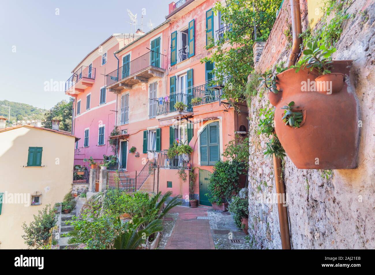 Historic district, Lerici, La Spezia district, Liguria, Italy, Europe Stock Photo