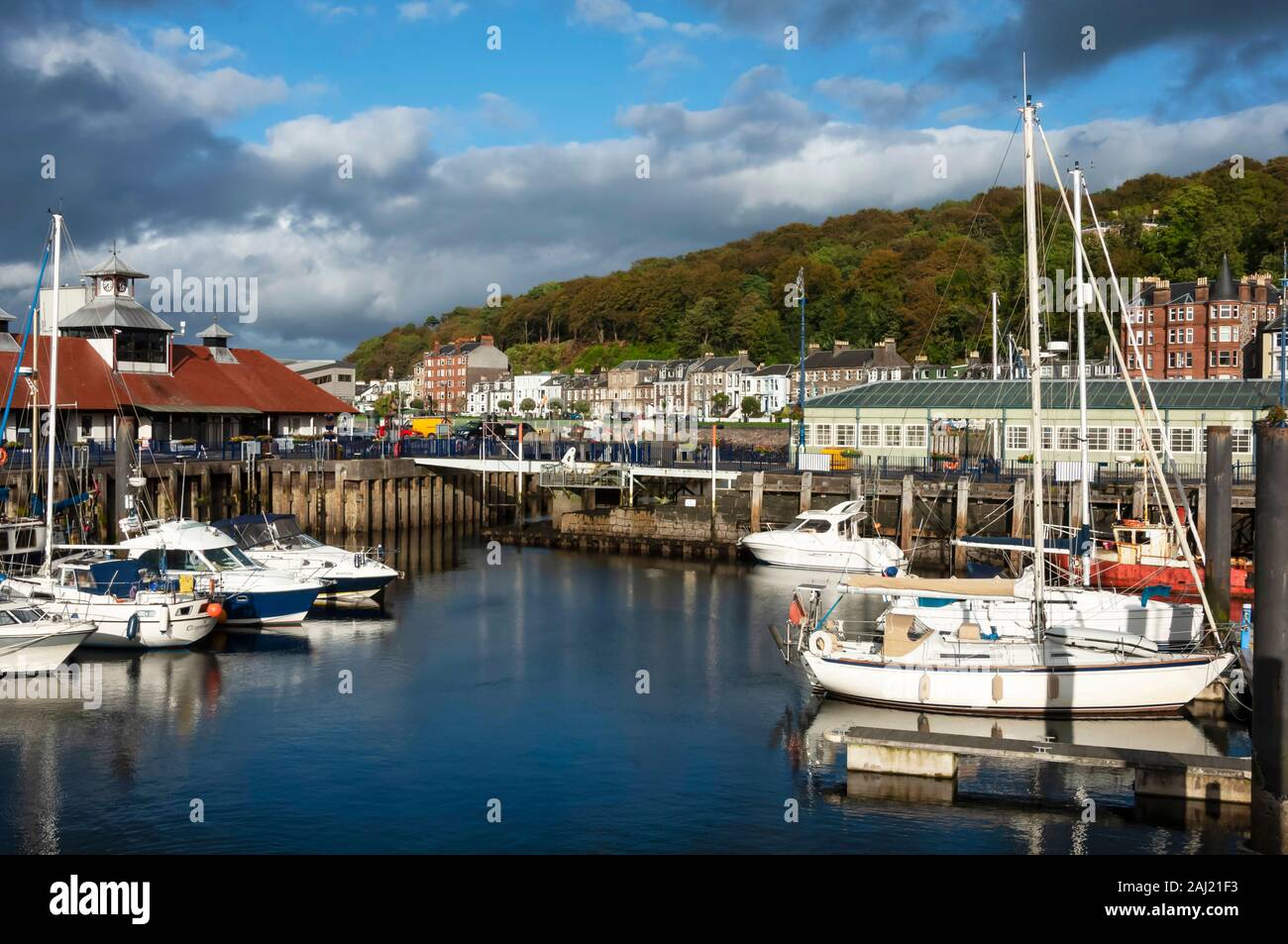 Harbour area, Rothesay, Isle of Bute, Western Scotland, United Kingdom, Europe Stock Photo