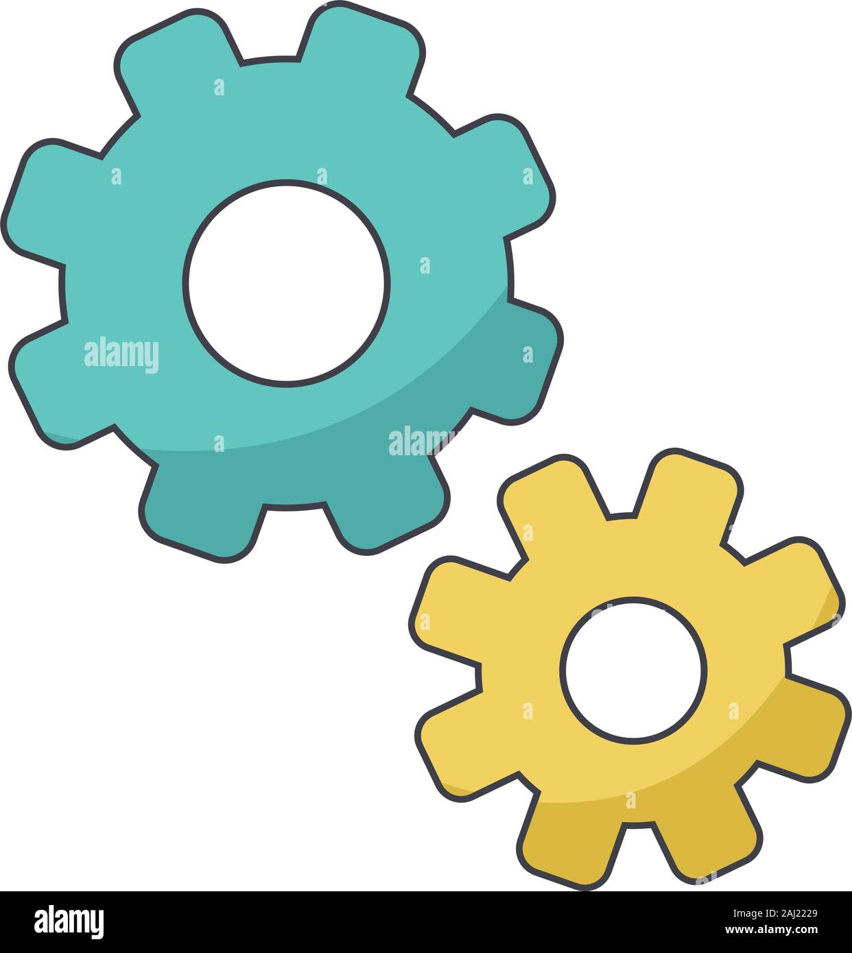 gear wheels icon, colorful design Stock Vector Image & Art - Alamy