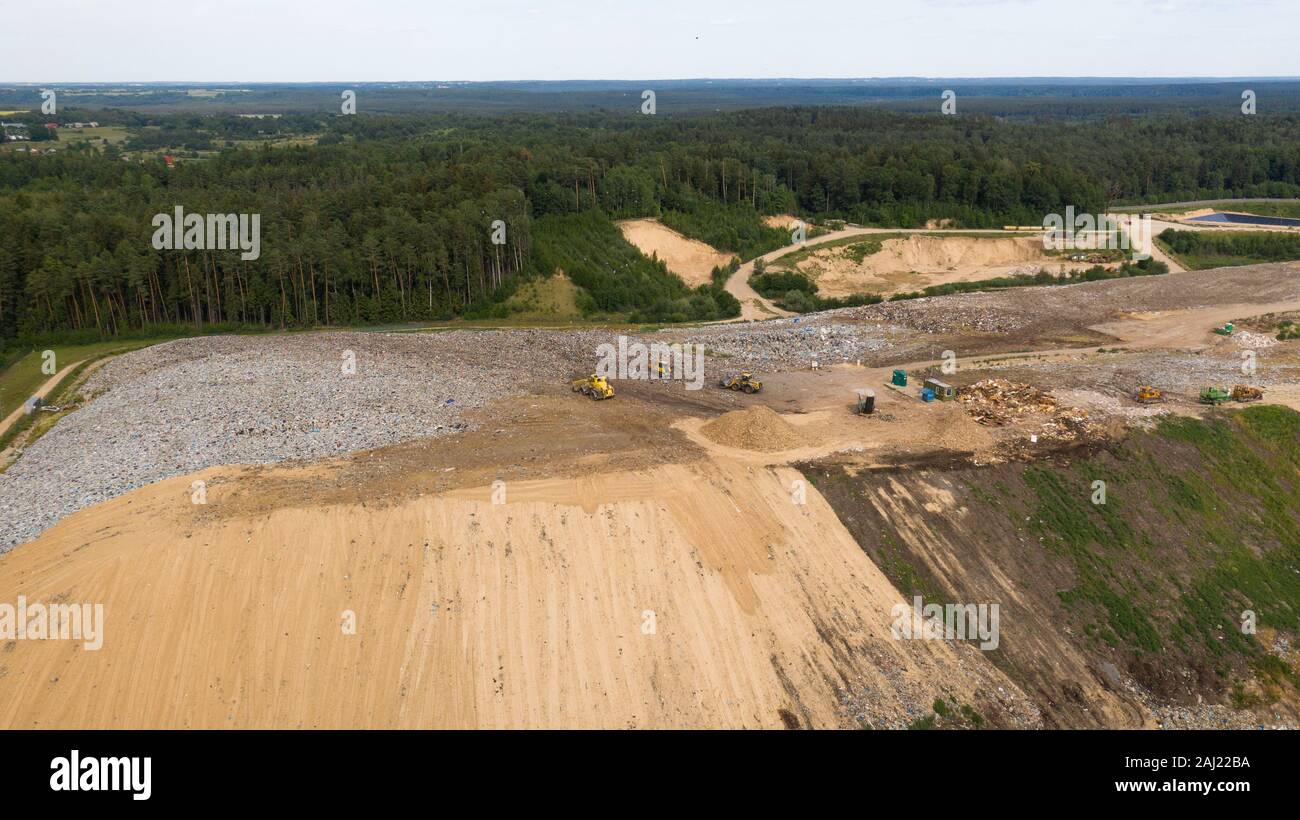 City Waste Dump Landfill. Waste Management Site Stock Photo