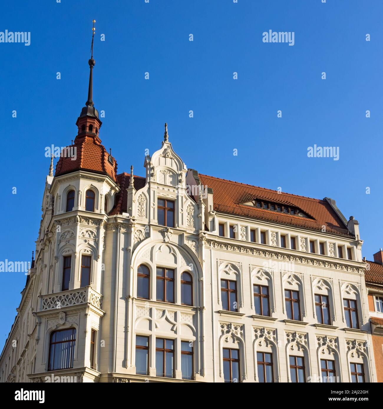 Historical building in the old town of Goerlitz, Saxony, Germany Stock ...