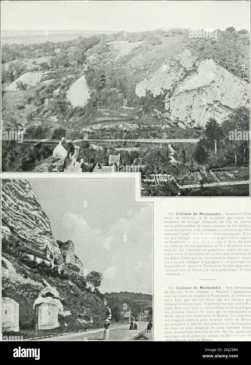 Album géographique: La France . ;l. Types et coutumes de Breta-gne ; Lls juli.uus de uimuu. .;ll. Monuments inutuiis : Lr.s ai.h.M.mI.mn mm <.!,AitNAC. — kSui i^i inn-iir l;i ??i.-^ii-. {•?^• *iiJCparlout ailleurs on France, ont subsisté les nionunienls contemporains des plus anciennes coutumes etdos plus vion otiUos : un mystérieux attachement au passé, qui va quelquefois jusquà labsolue fusiondos symholcs dautan et de ceux daujourdhui, a dailleurs contribué à la conservation des monumentsreligieux les plus antiques. Cest à Carnac, auprès de la baie de Quiberon, quont subsisté les plusbea Stock Photo