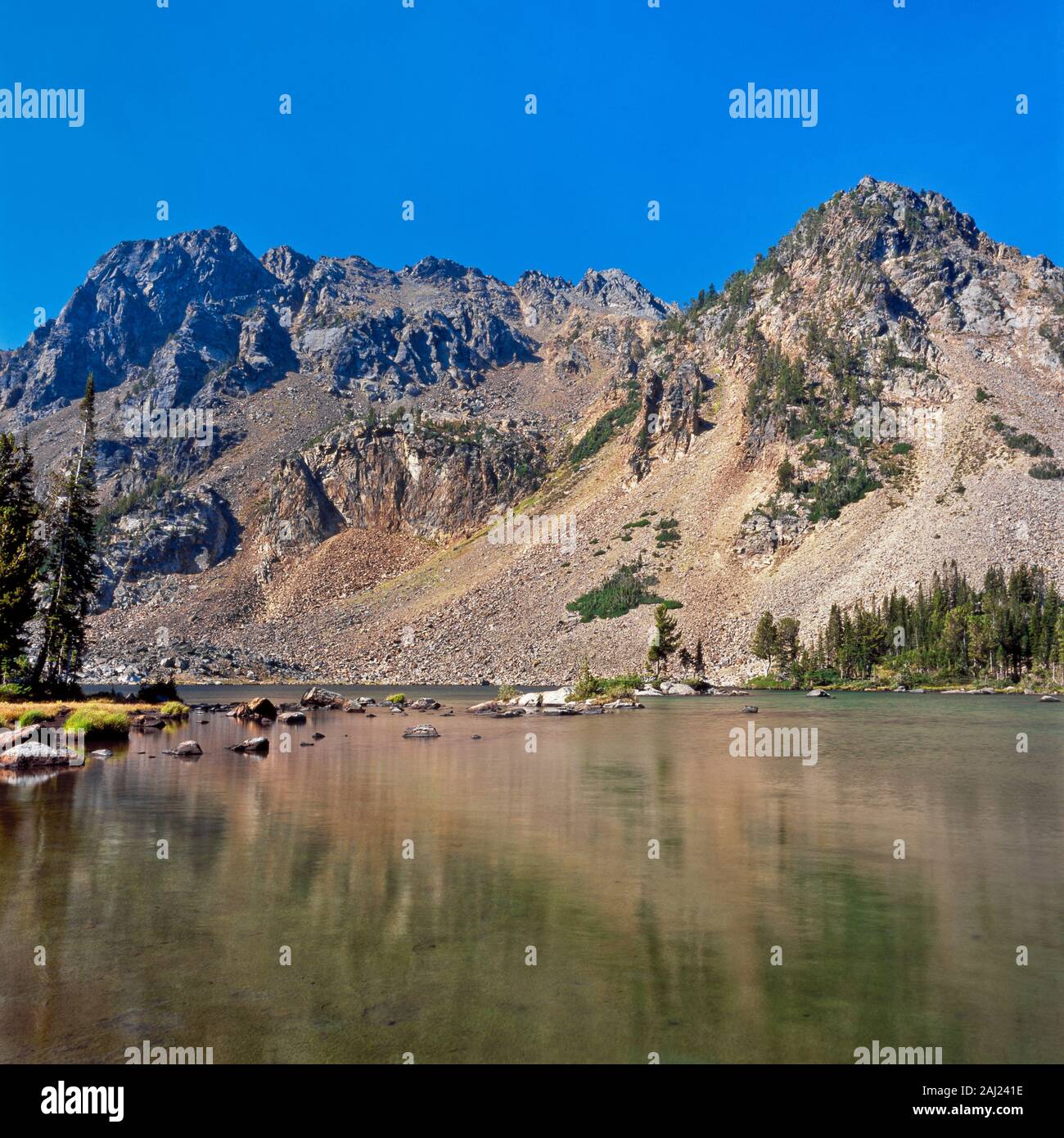 lost cabin lake tobacco roots lost cabin lake in the tobacco root mountains near pony, montana Stock  Photo