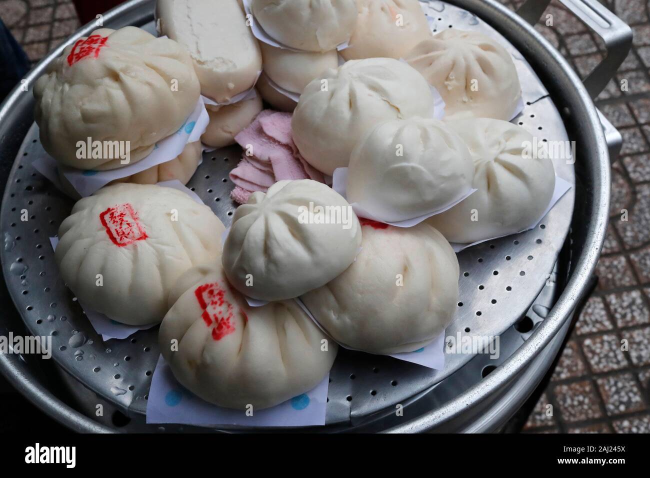 Dim sum, Chinese dumplings, Ho Chi Minh City, Vietnam, Indochina, Southeast Asia, Asia Stock Photo