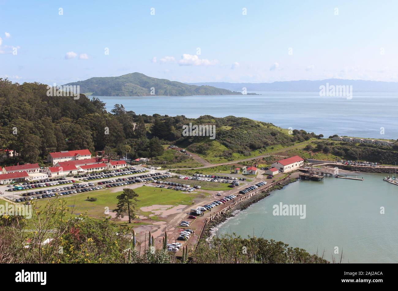 View of Point Cavallo from Golden Gate Bridge Stock Photo