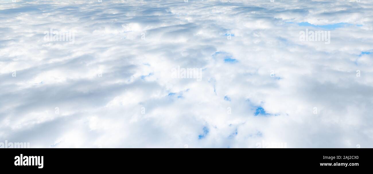 Beautiful blue sky with many clouds Stock Photo