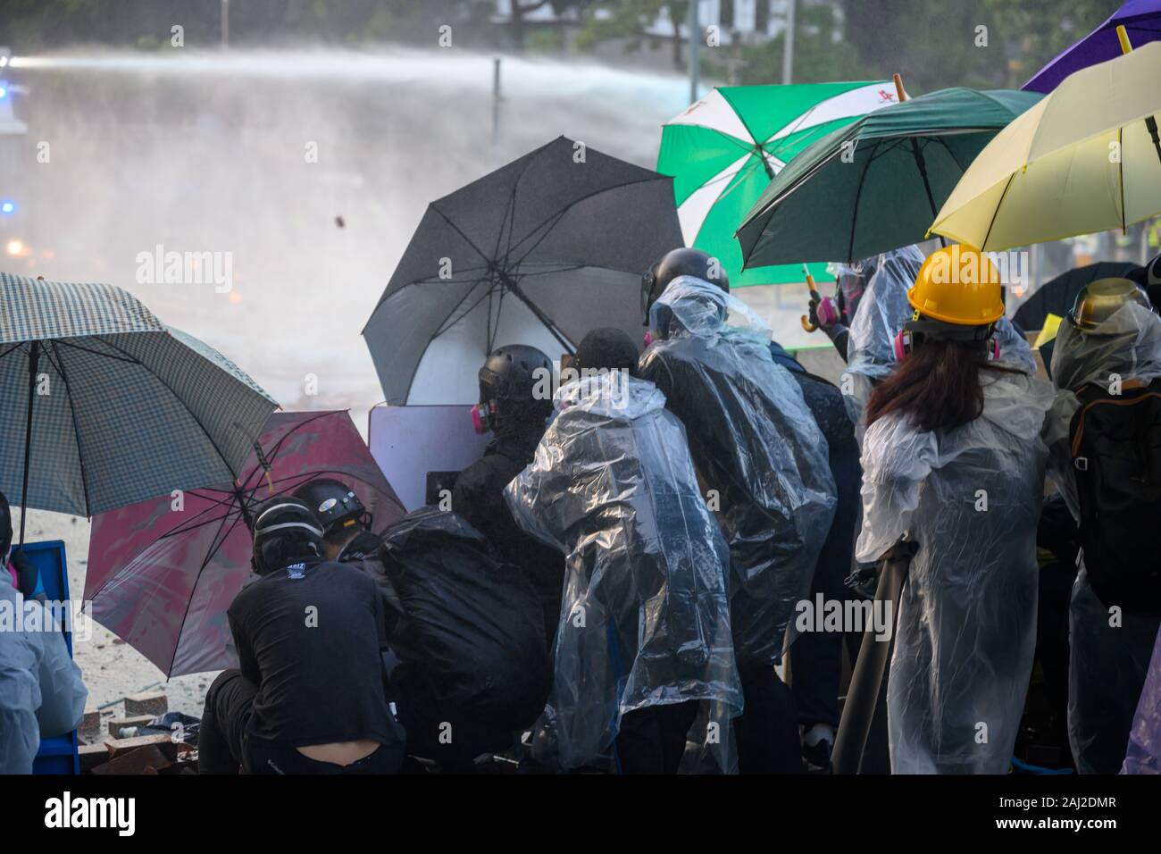 PolyU, Hong Kong - Nov 17, 2019: The first day of the Siege of PolyU ...