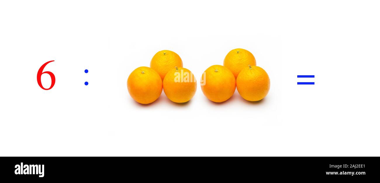 Simple problems of mathematical division with oranges, problems for ...